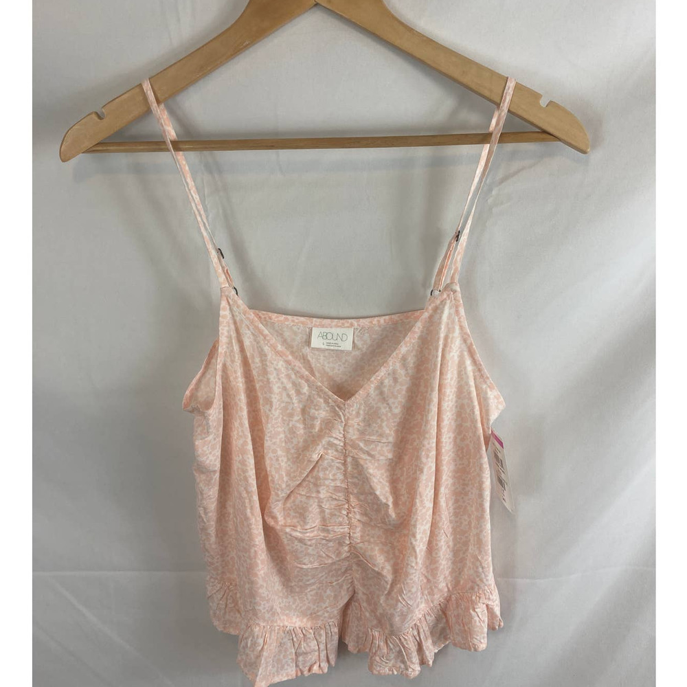 4/$25 NWT Abound animal print ruffle cami